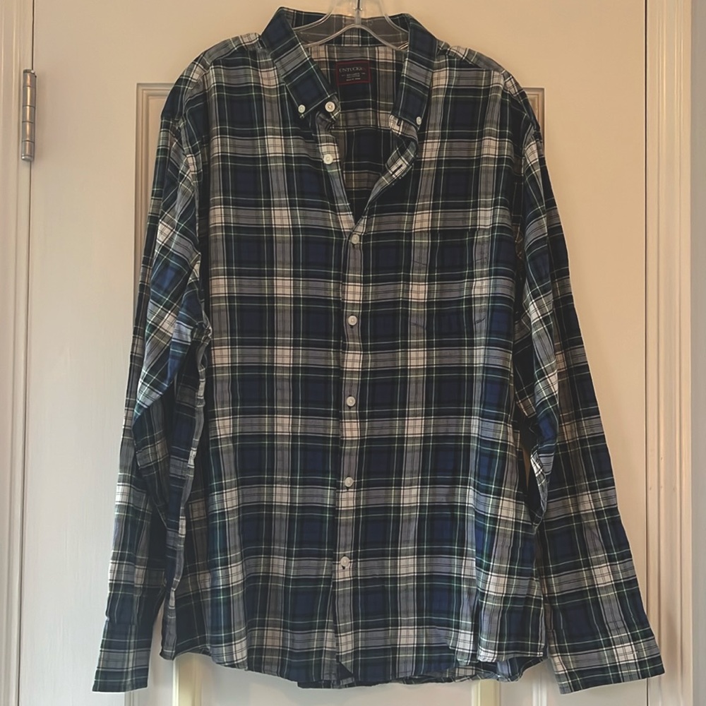 Untuckit Plaid Button Down Nwot - image 1